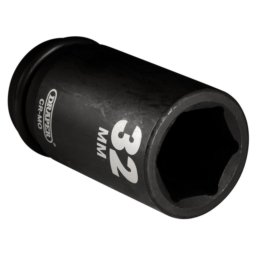 Draper Hi-TORQ® Deep Impact Socket, 3/4" Sq. Dr., 32mm  71924