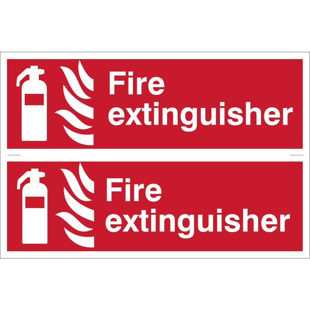 Draper Fire Extinguisher' Fire Equipment Sign (Pack of 2) 72444
