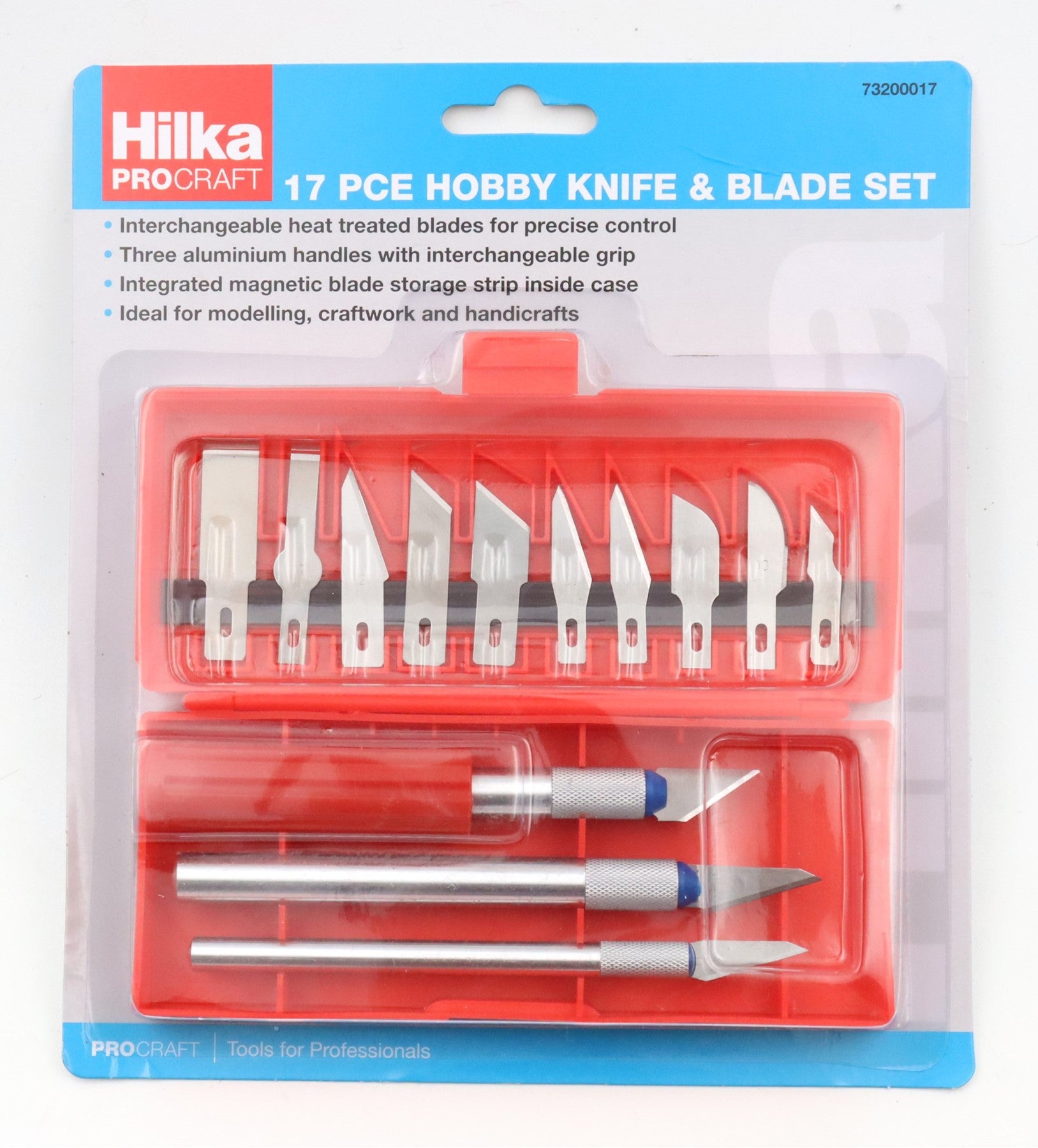 Hilka 17 pce Hobby Knife & Blade Set 73200017