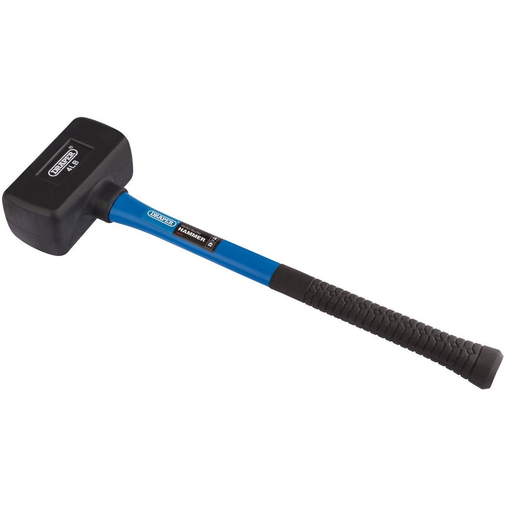 Draper Rubber Dead Blow Hammer with Fibreglass Shaft, 1.8kg/4lb  74319