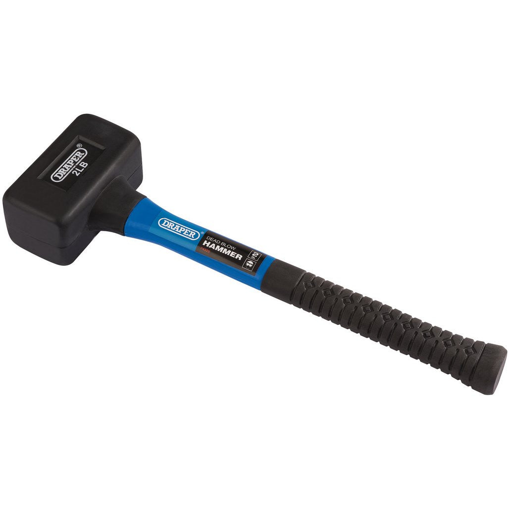 Draper Rubber Dead Blow Hammer with Fibreglass Shaft, 900g/32oz  74320