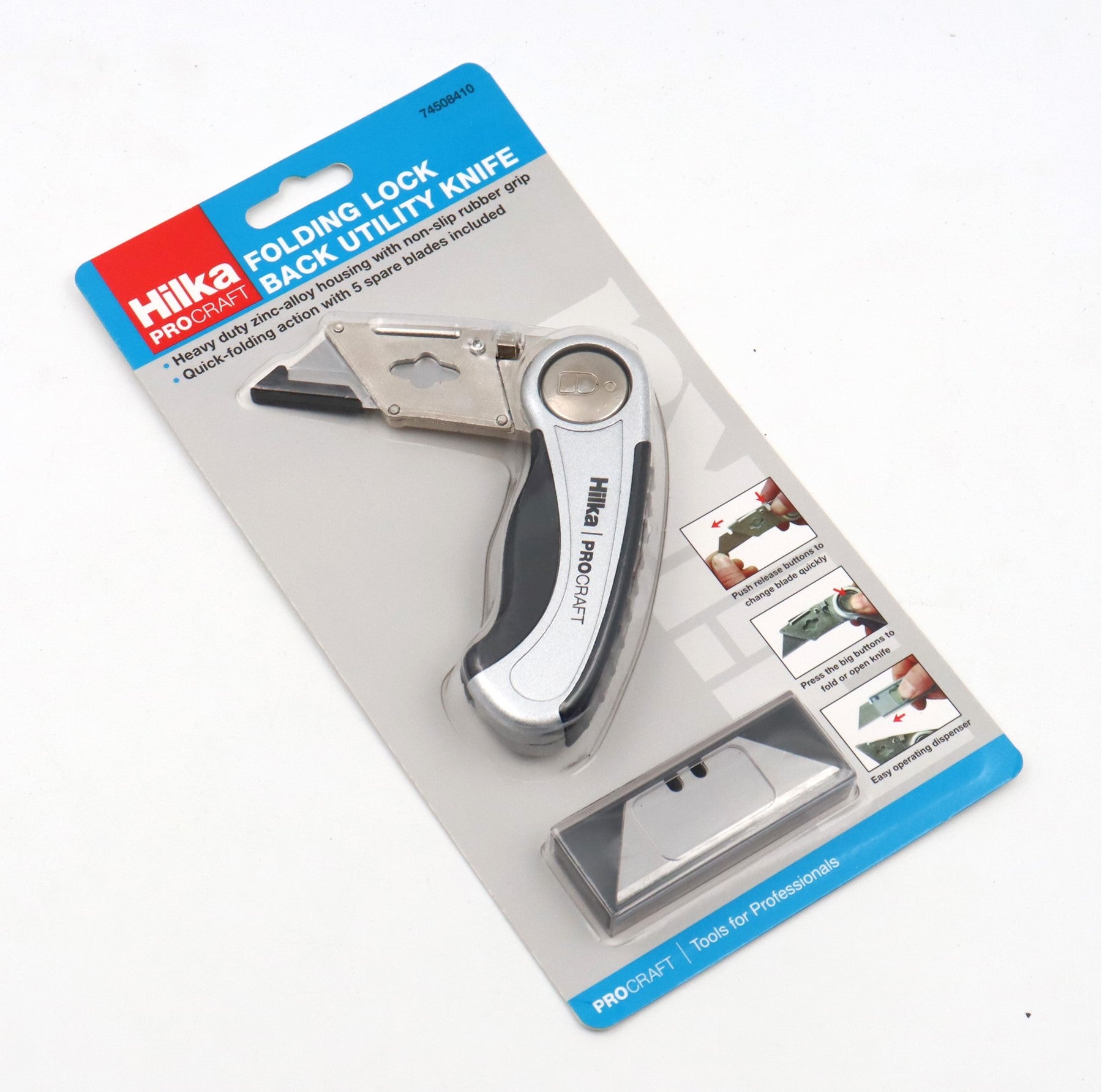 Hilka Push Button Folding Lock Back Knife 74508410