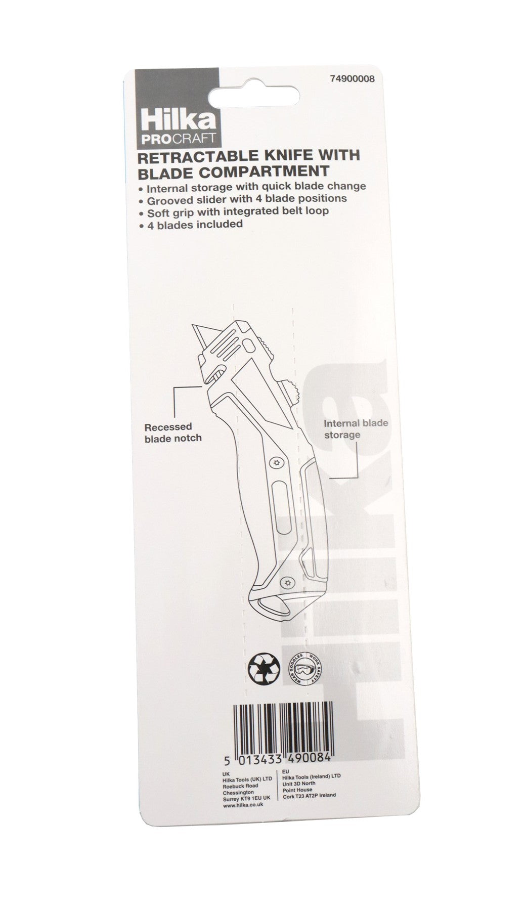 Hilka Retractable Knife with Blade Compartment 74900008