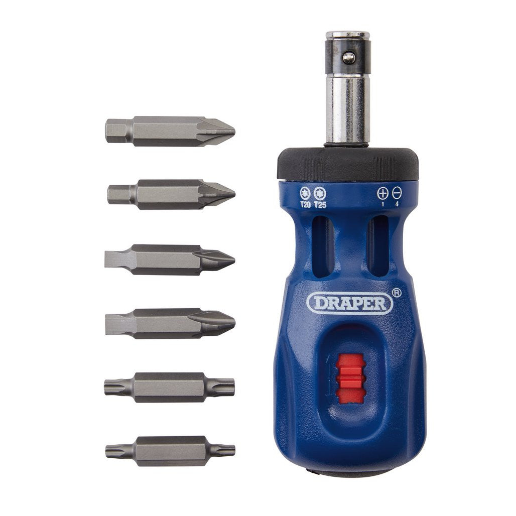 Draper Stubby Ratchet Screwdriver and Bit Sets Countertop Display (24 Piece)  75065
