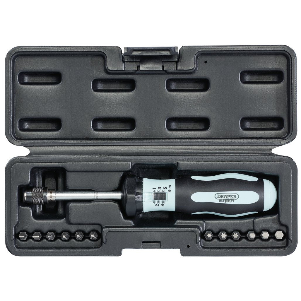Draper Expert Torque Screwdriver Kit, 1-5Nm  75170