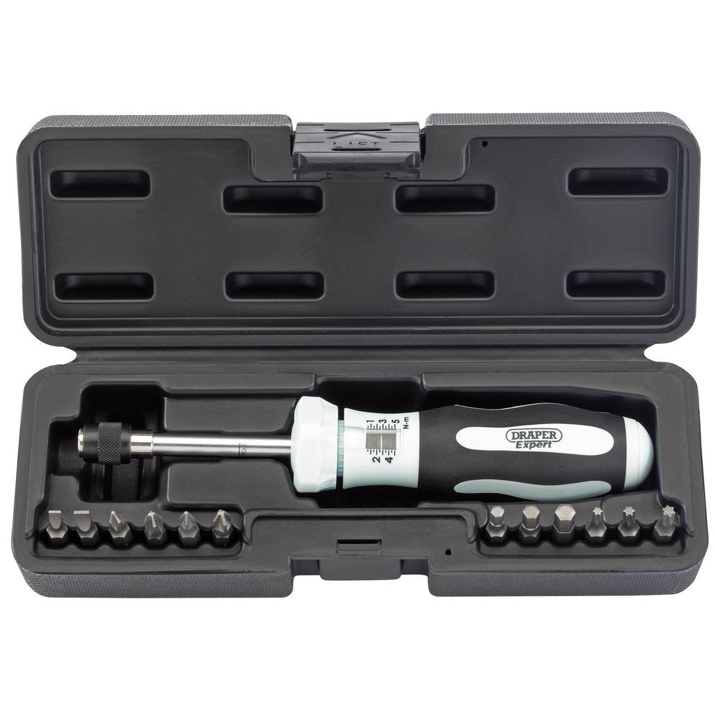 Draper Expert Torque Screwdriver Kit, 1-5Nm  75170