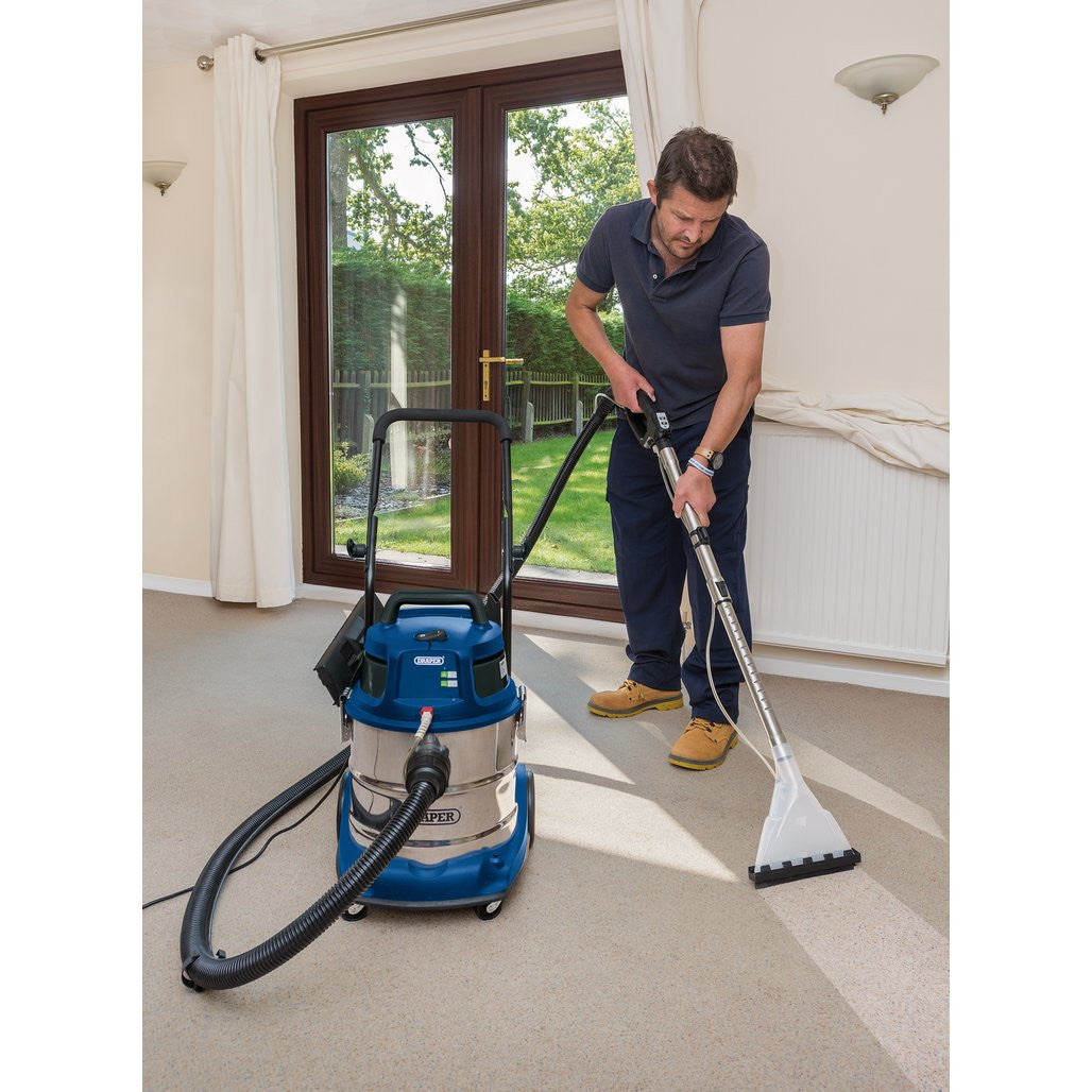 Draper 3 in 1 Wet and Dry Shampoo/Vacuum Cleaner, 20L, 1500W