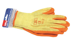 Hilka Large 10" Orange Latex Coated Work Gloves 75565510
