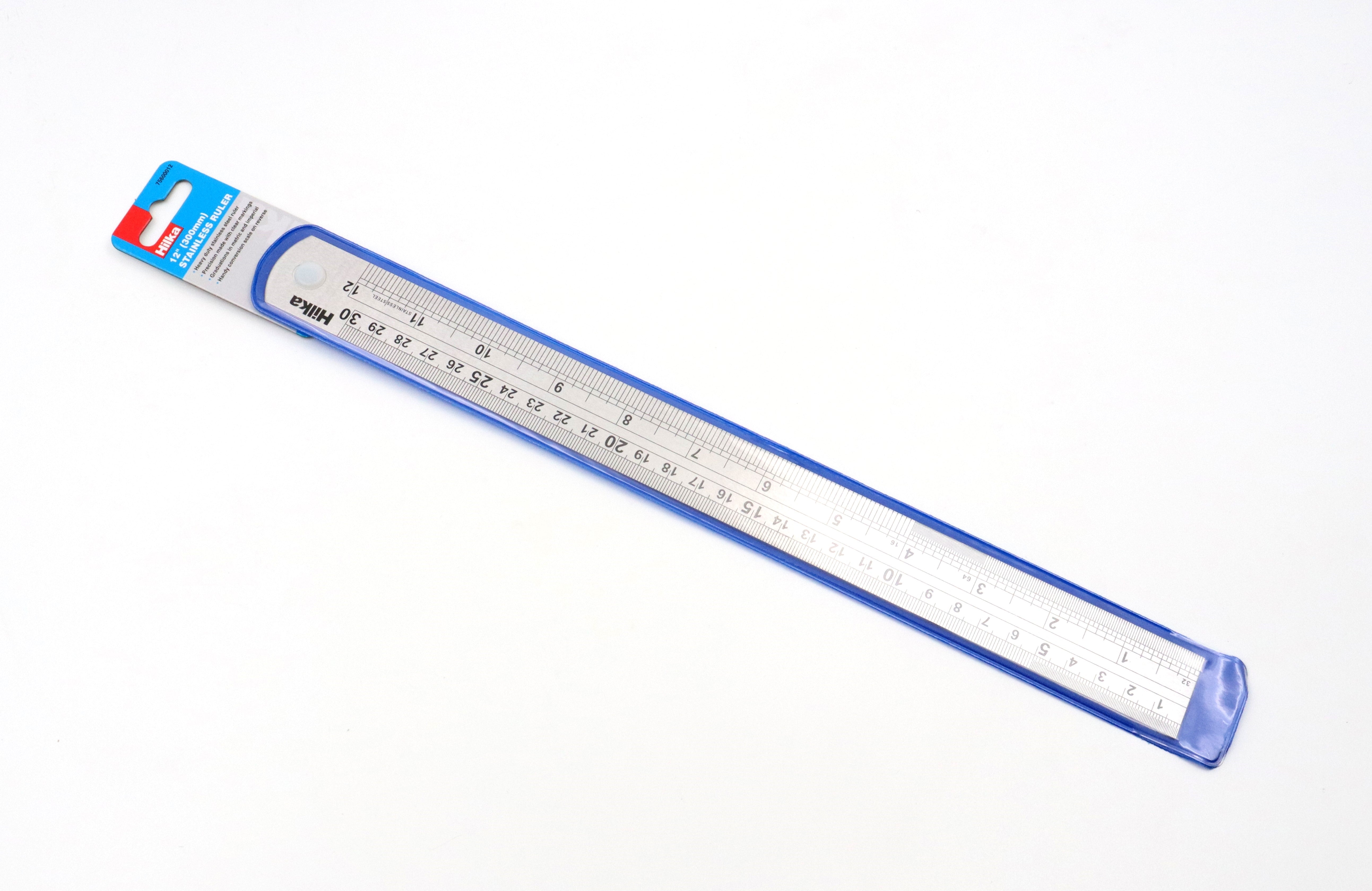 Hilka 12" (300mm) Matt Stainless Ruler 75600012