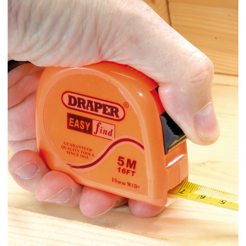 Draper Measuring Tape, 5m/16ft x 19mm, Blue  75881