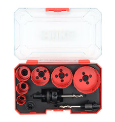 Hilka 9 pce Bi-Metal Electricians Holesaw Set 76600009