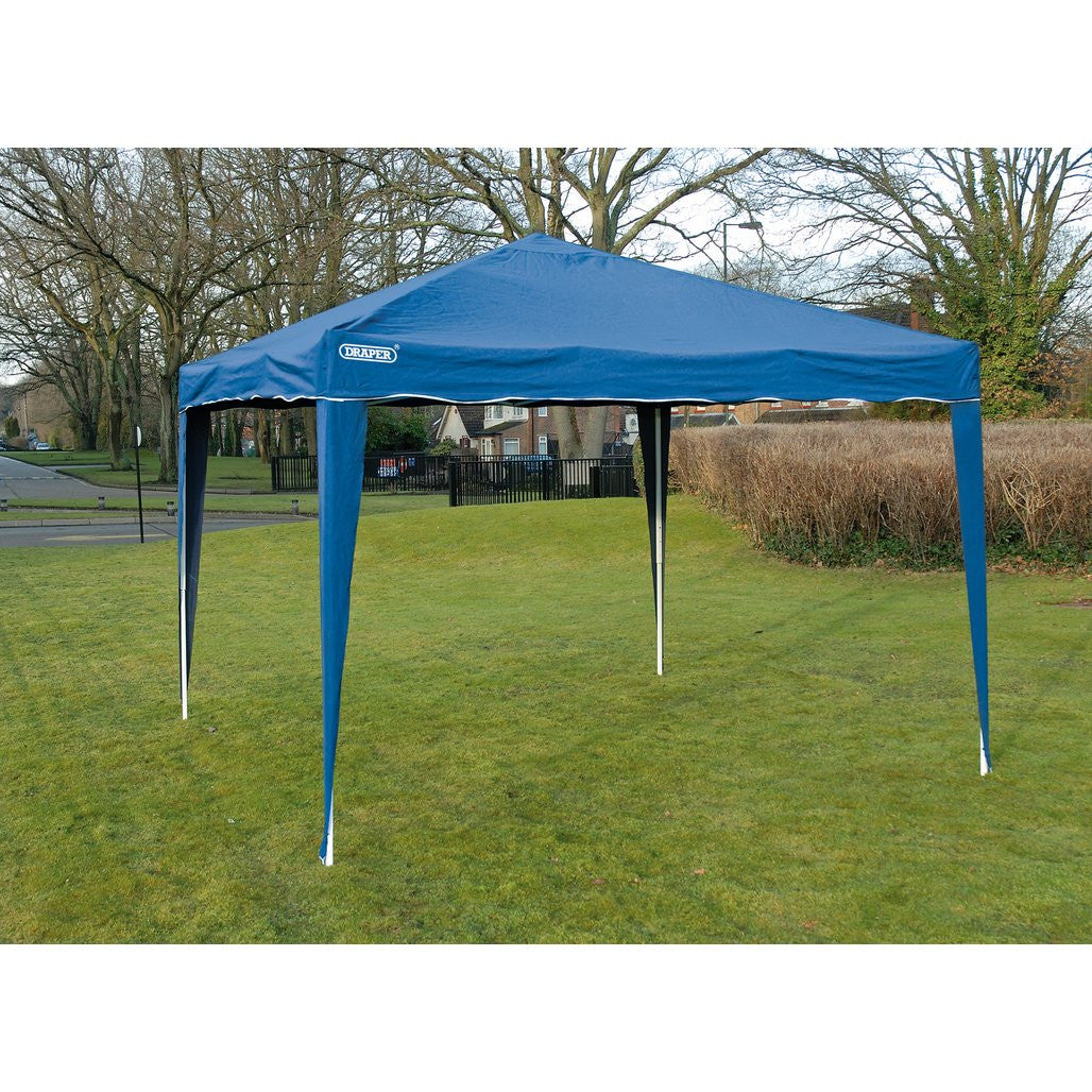 Draper Concertina Gazebo, 3 x 3m, Blue  76940
