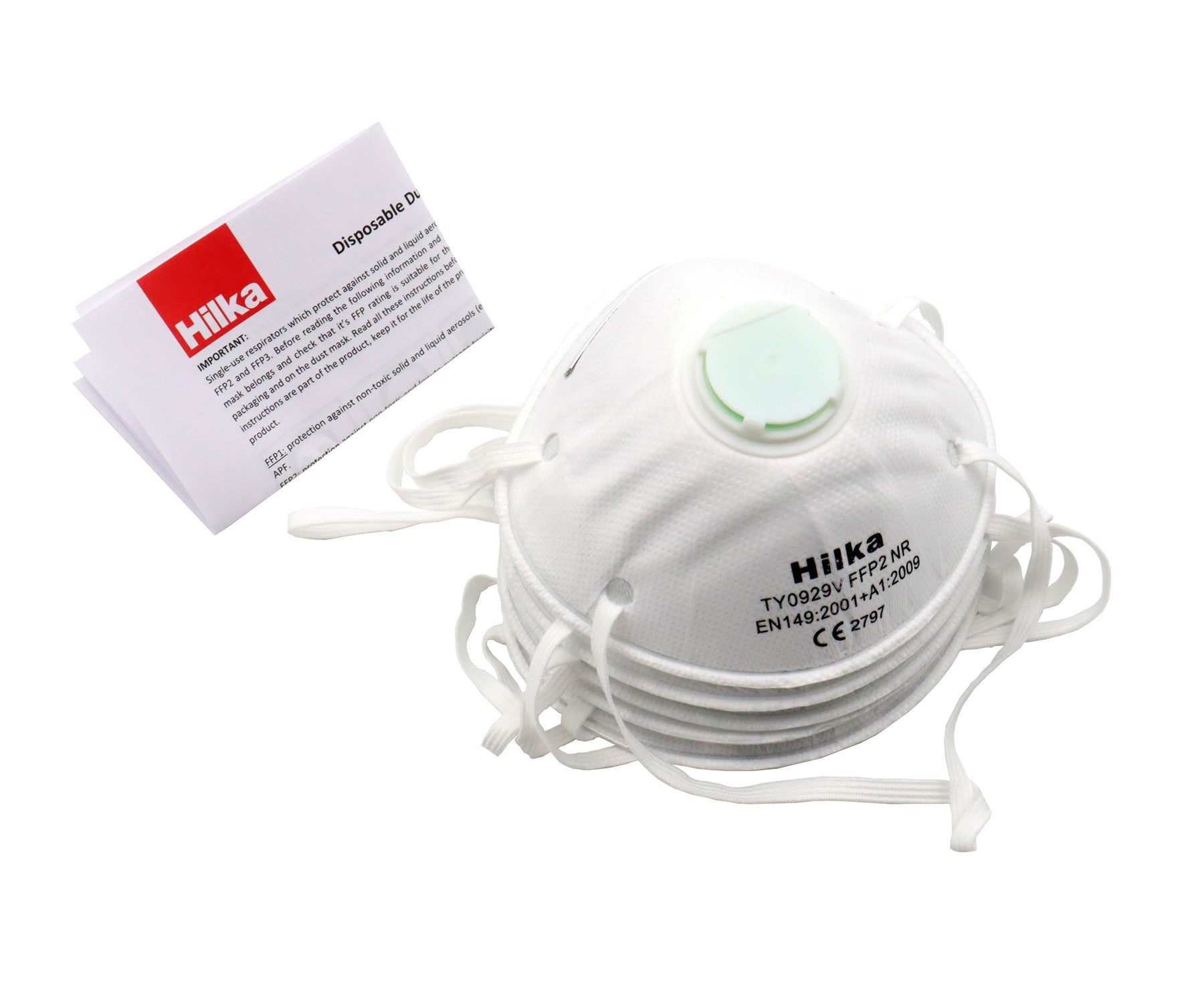Hilka 5 pce Moulded Valve Disposable Masks FFP2 77506005