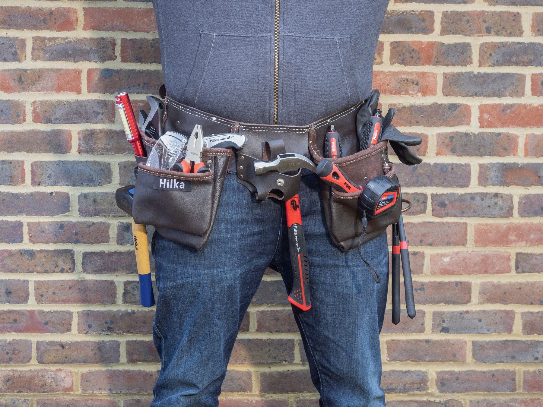 Hilka HD Leather Double Tool Belt Oil Tanned 77705002