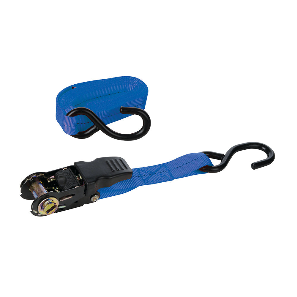 Silverline Rubber-Handled Ratchet Tie Down Strap S-Hook 781358