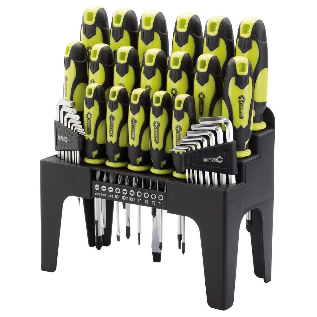 Draper Screwdriver, Hex Key and Bit Set, Green (44 Piece)  78619
