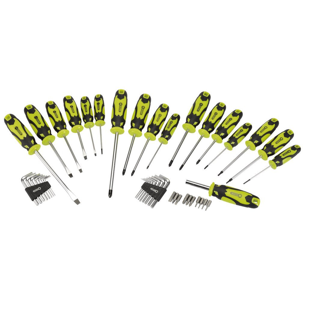 Draper Screwdriver, Hex Key and Bit Set, Green (44 Piece)  78619