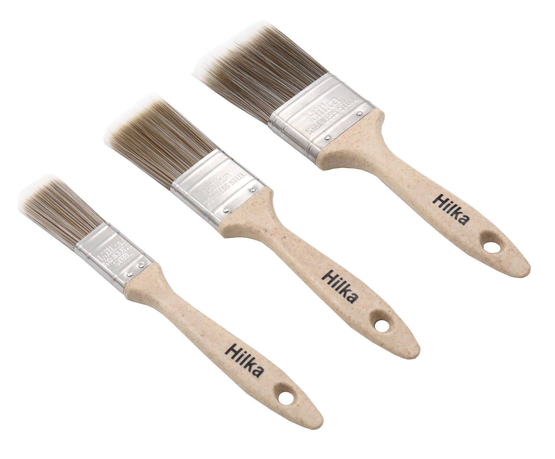 Hilka 3 pce Eco Synthetic Bristle Paint Brushes 78705303