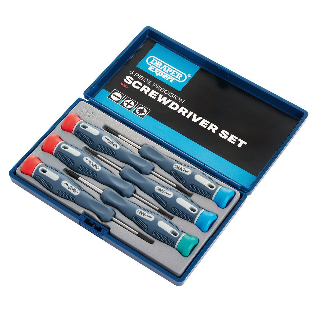 Draper Expert Soft Grip Precision Screwdriver Set (6 Piece)  78924