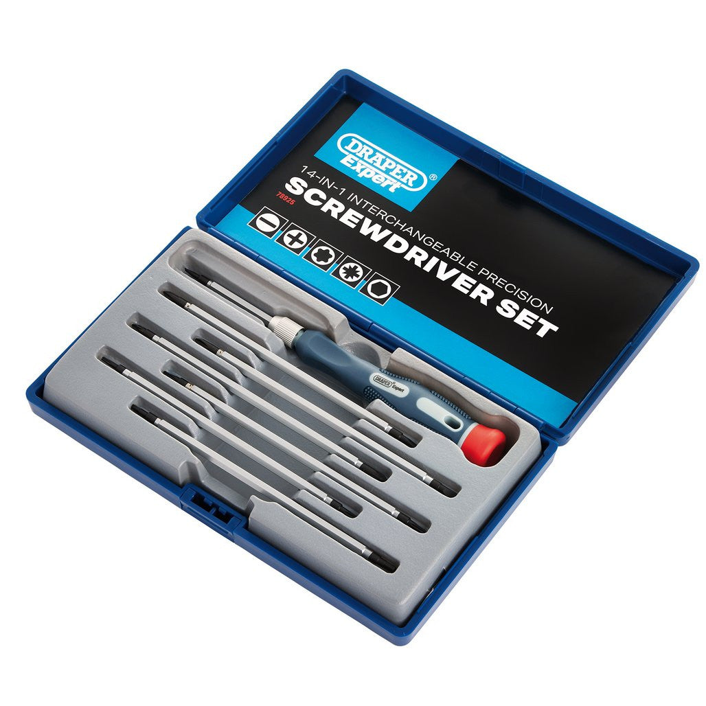 Draper Expert 14 in 1 Reversible Precision Screwdriver Set  78925