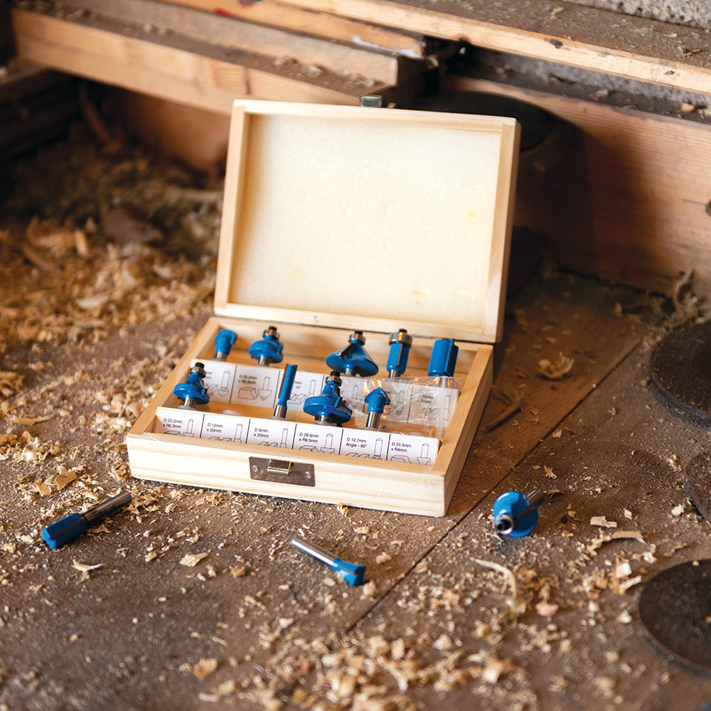Silverline 1/4" TCT Router Bit Set 12pce 792084