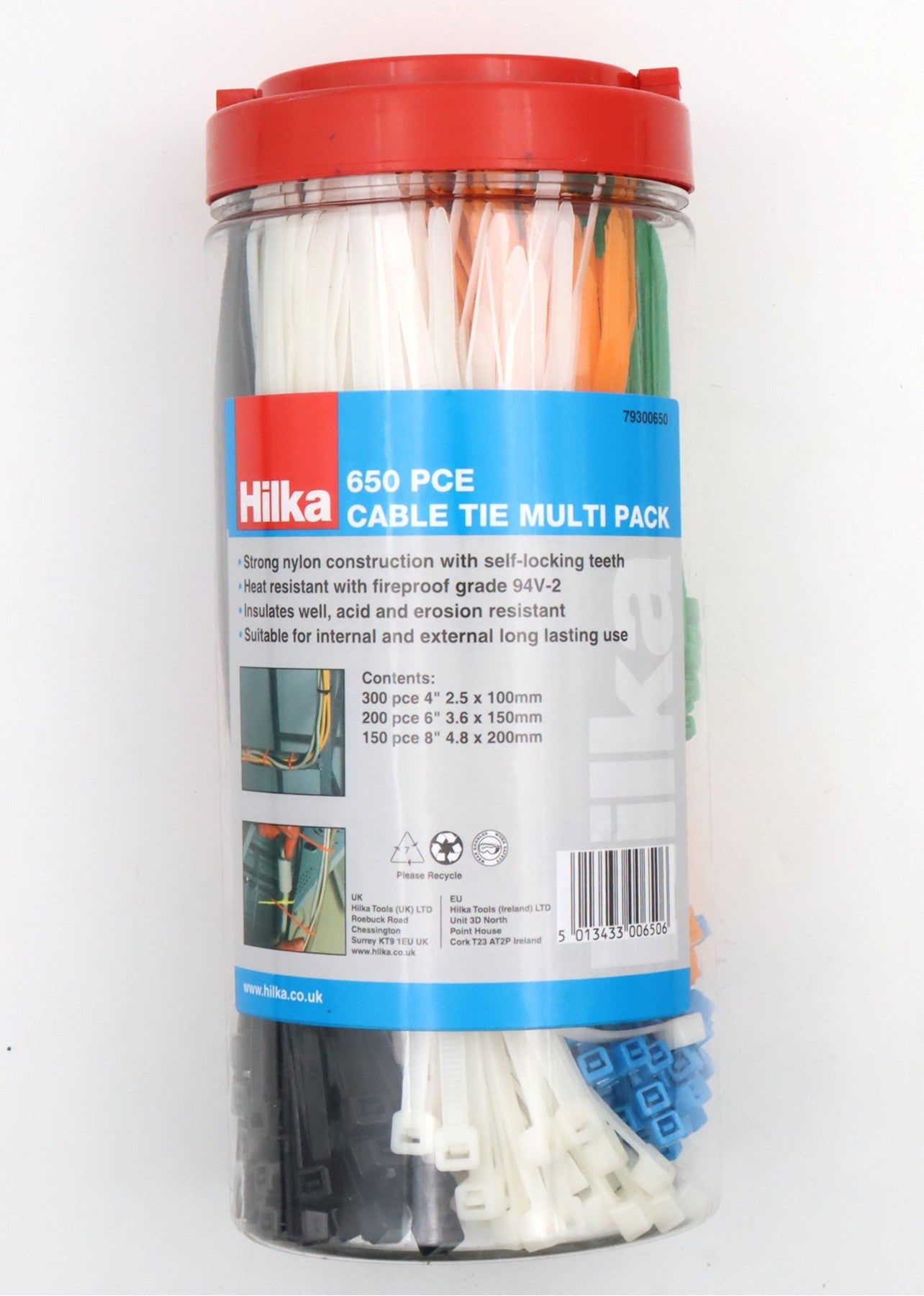 Hilka 650 pce Cable Tie Multi Pack 79300650