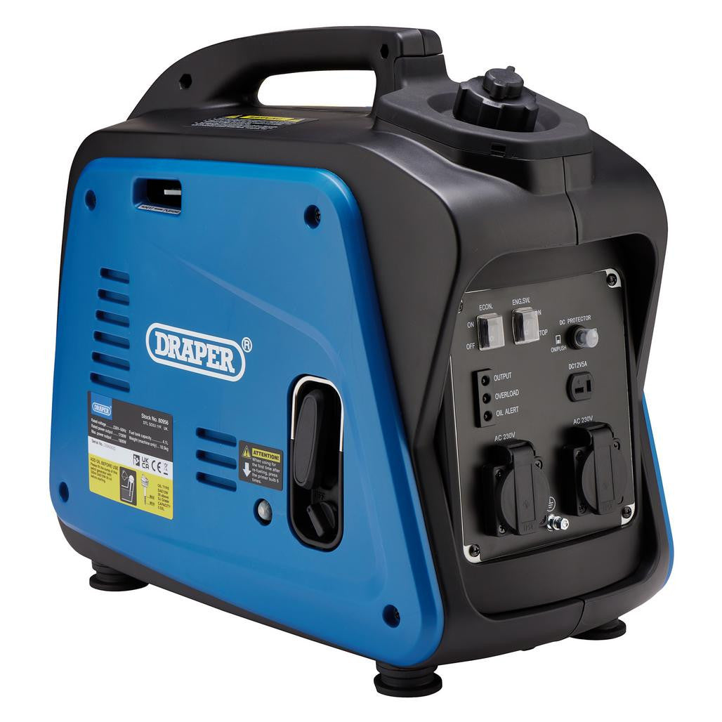 Draper Petrol Inverter Generator, 1700W  80956