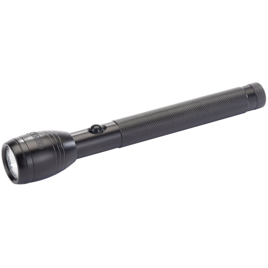Draper LED Aluminium Hand Torch, 5W, 20 Lumens, 2 x AA Batteries Required  81109