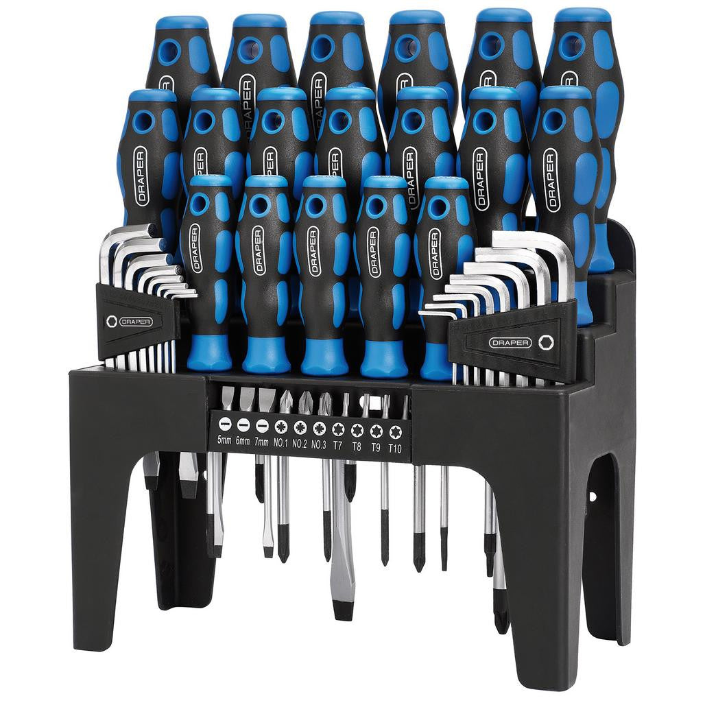 Draper Soft Grip Screwdriver, Hex. Key and Bit Set (44 Piece)  81294