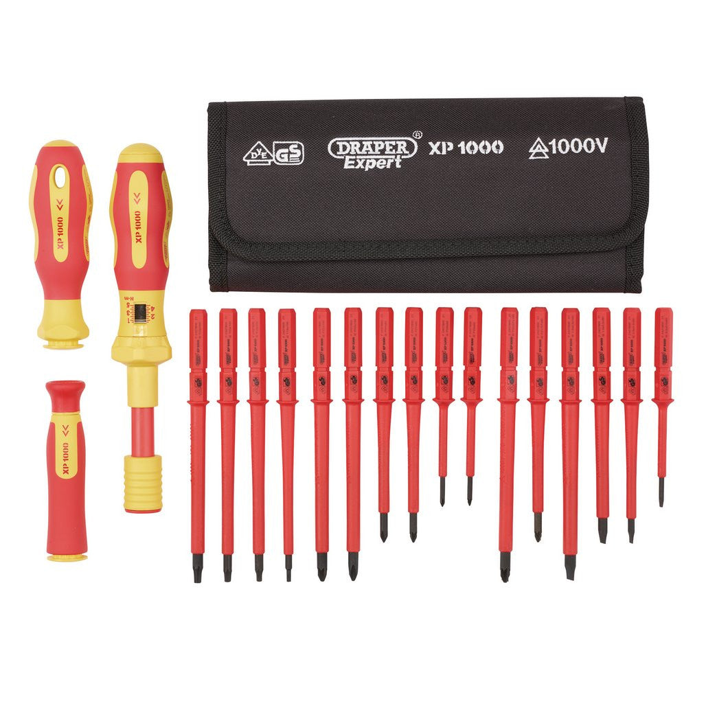 Draper XP1000® VDE Interchangeable Torque Screwdriver Set (19 Piece)  81762