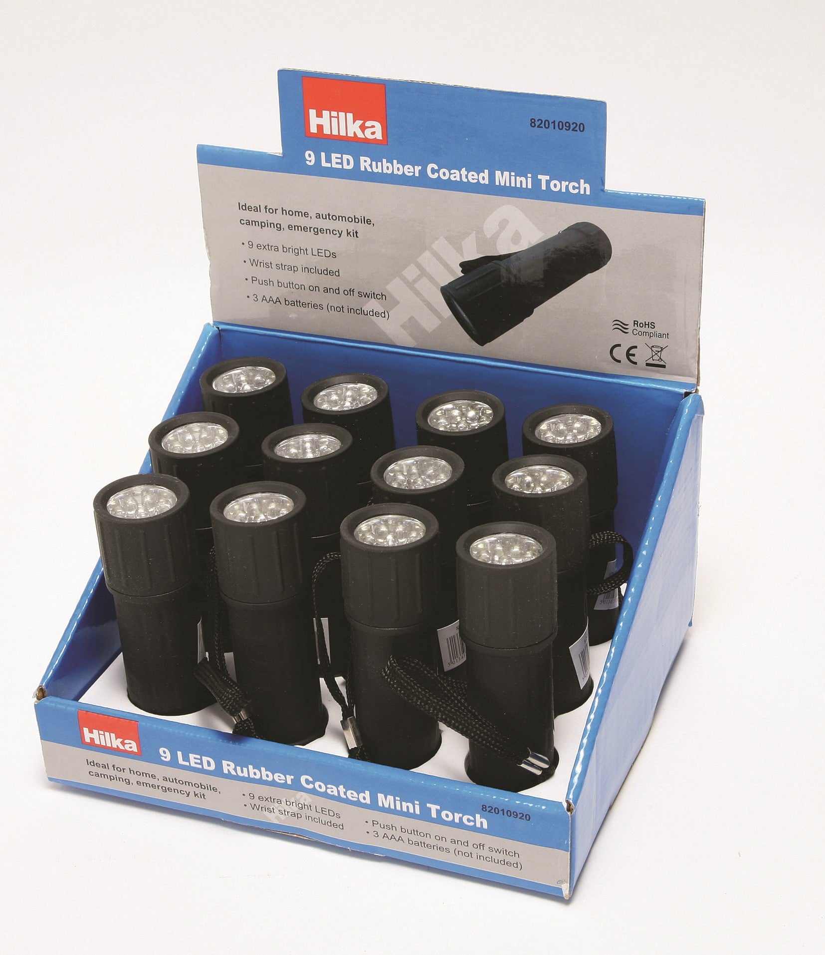 Hilka 1W COB 70 Lumens Rubber Coated Mini Torch 82010920