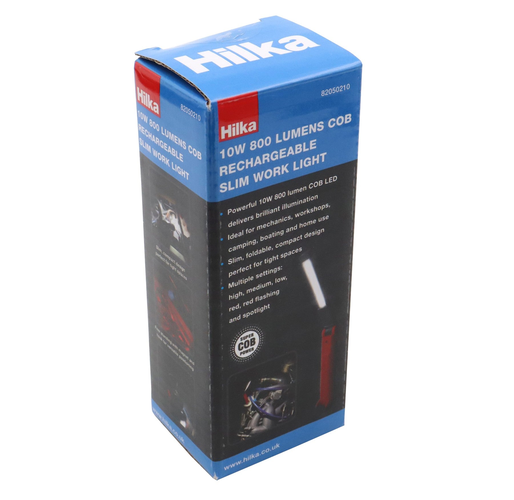Hilka 10W 800 Lumens COB Rechargeable Slim Work Light 82050210