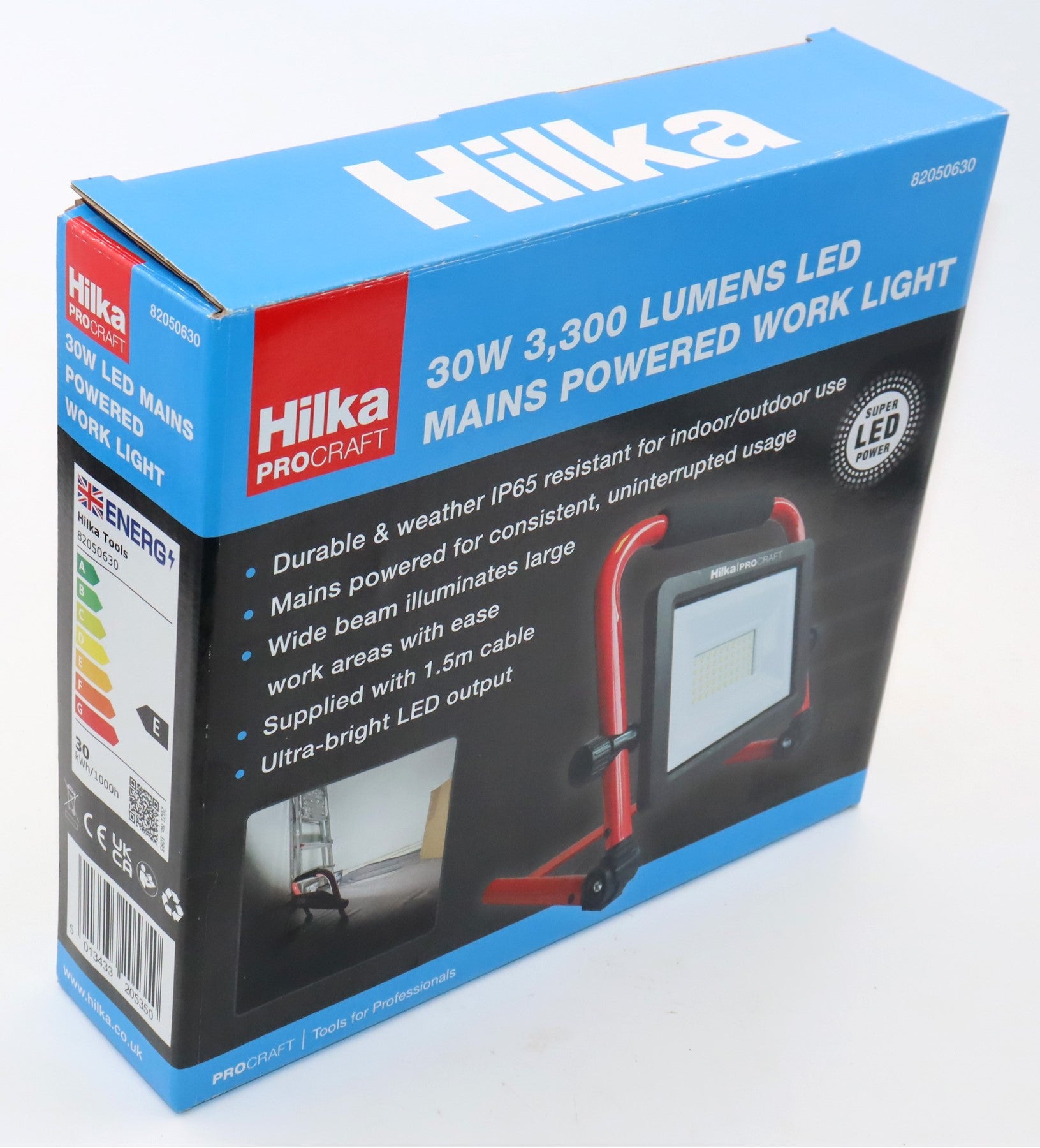 Hilka 30W 3,300 Lumens LED Mains Powered Work Light 82050630