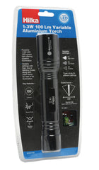 Hilka 1-3W 100 Lumens Variable Aluminium Torch 82091100