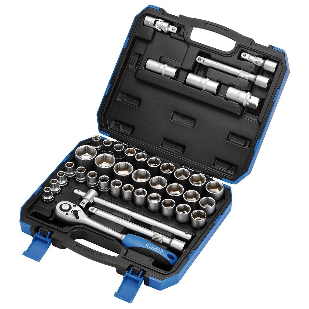 Draper Combined MM/AF Socket Set, 1/2" Sq. Dr. (41 Piece)  82136