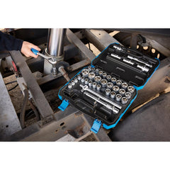 Draper Combined MM/AF Socket Set, 1/2" Sq. Dr. (41 Piece)  82136
