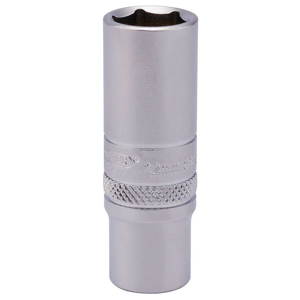 Draper Expert 6 Point Deep Socket, 1/4" Sq. Dr., 12mm  82142