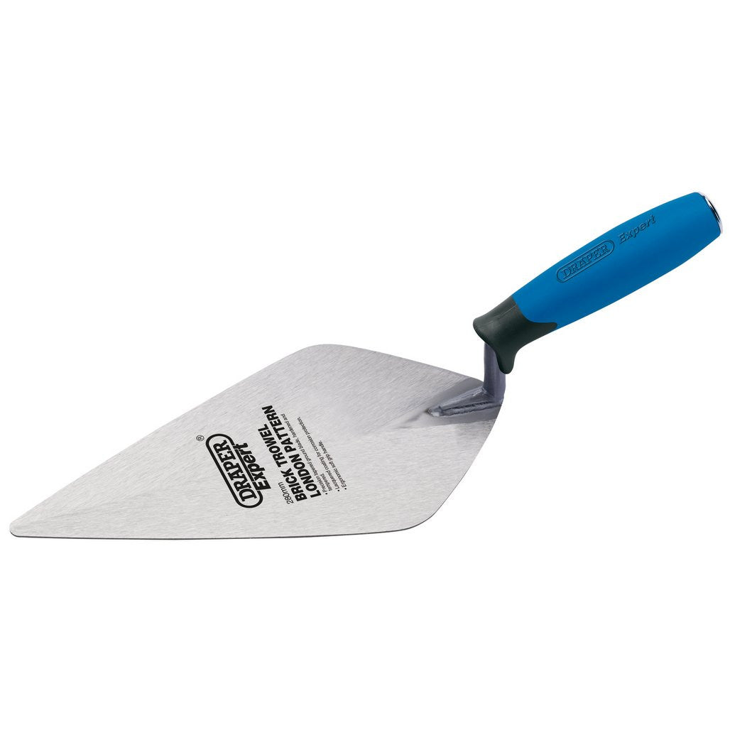 Draper Expert Soft Grip Stainless Steel London Pattern Brick Trowel, 275mm  82148