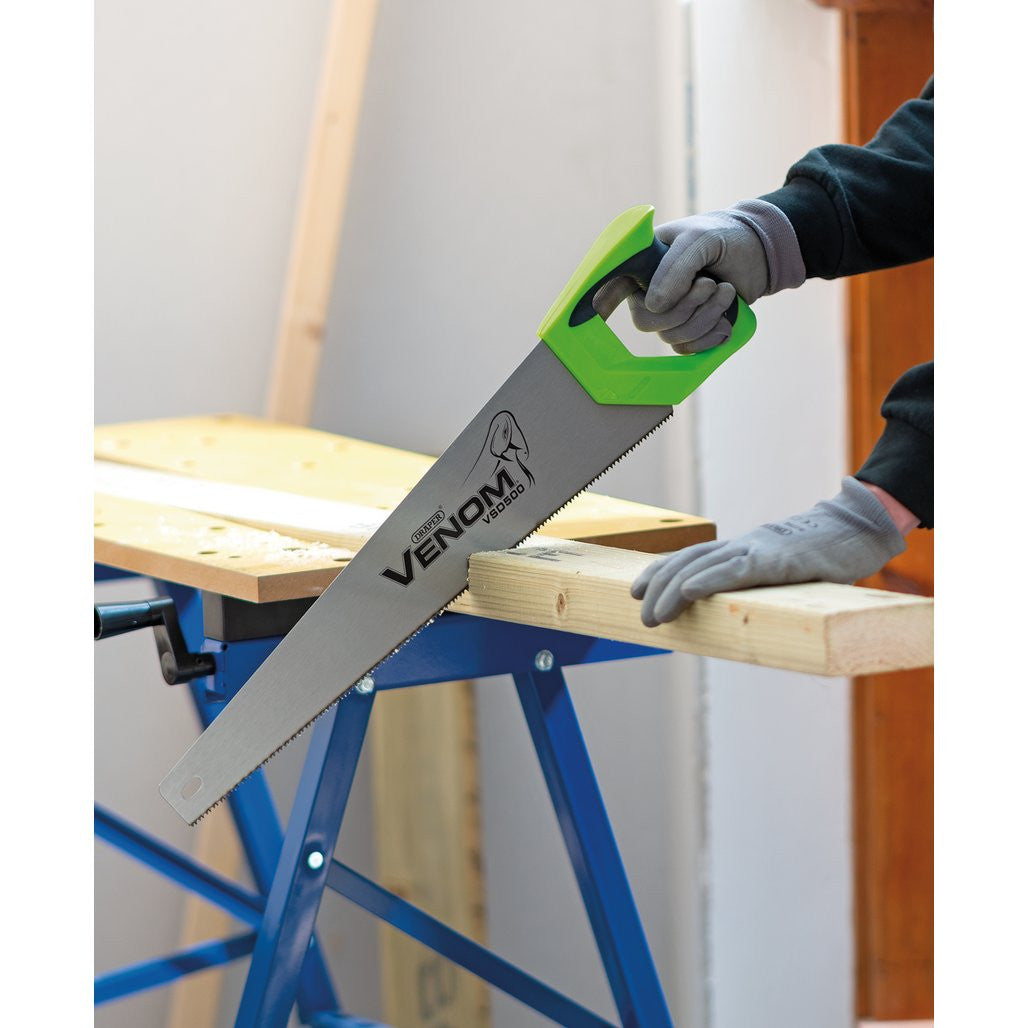 Draper Venom® First Fix Double Ground Handsaw, 500mm, 7tpi/8ppi  82194
