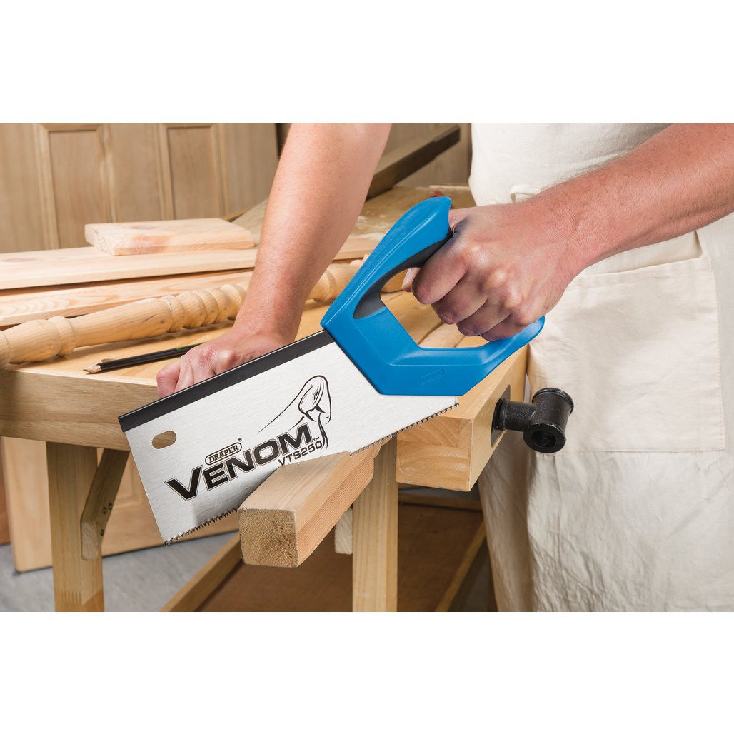 Draper Venom® Double Ground Tenon Saw, 250mm, 11tpi/12ppi  82199