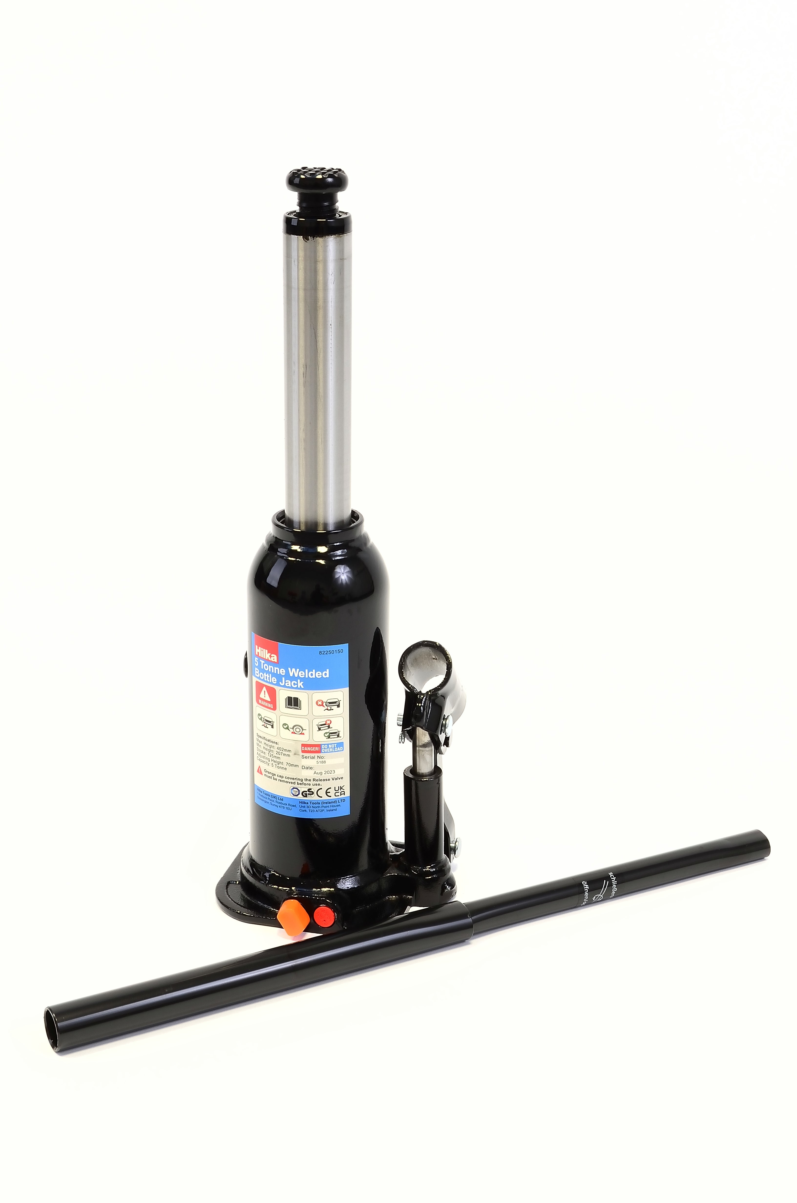 Hilka 5 Tonne 207 - 402mm Welded Bottle Jack in Case 82250150