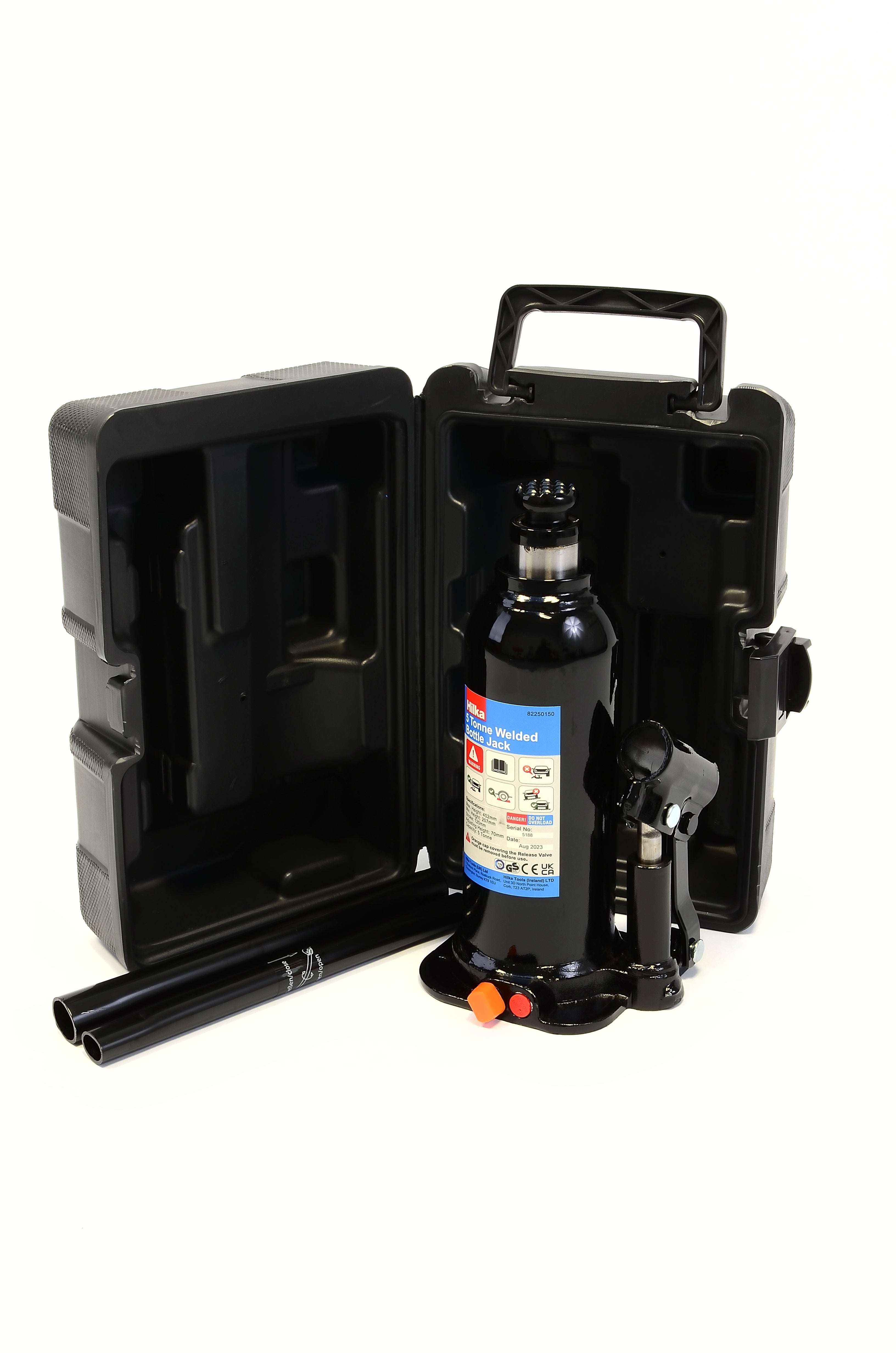 Hilka 5 Tonne 207 - 402mm Welded Bottle Jack in Case 82250150