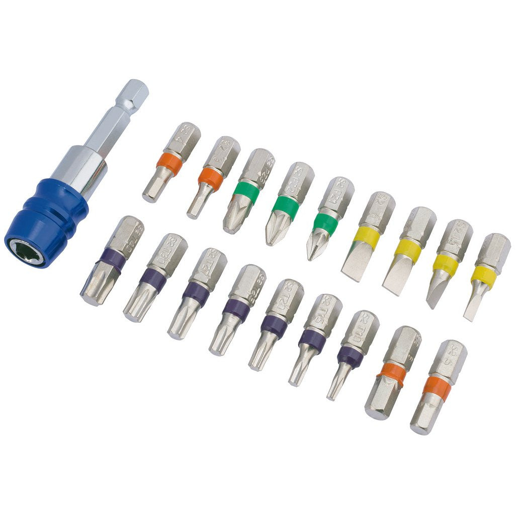 Draper Expert Coloured Screwdriver Bit Set (19 Piece)  82402