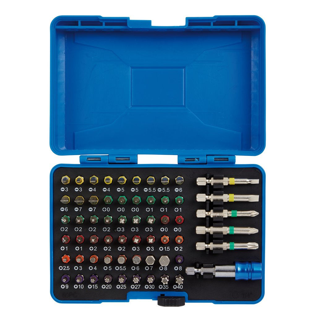 Draper Expert Coloured Screwdriver Bit Set (60 Piece)  82405