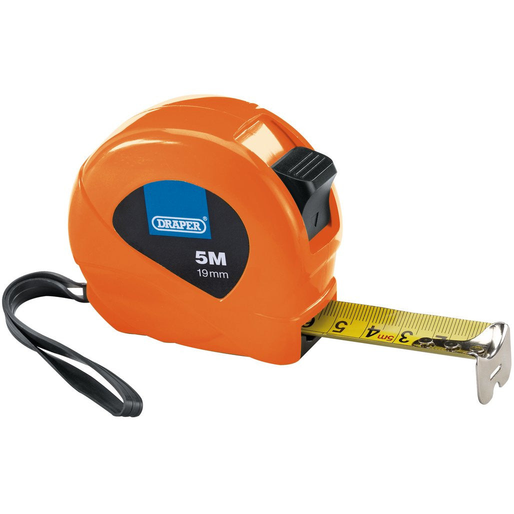 Draper Measuring Tapes, 5m/16ft x 19mm, 3 Colours (Dispenser of 12)  82437