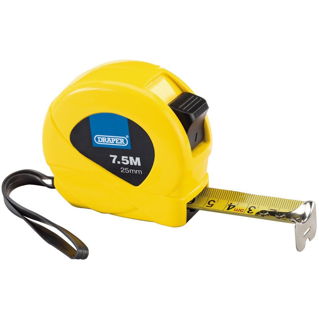 Draper Measuring Tapes, 7.5m/25ft x 25mm, 3 Colours (Dispenser of 12)  82440