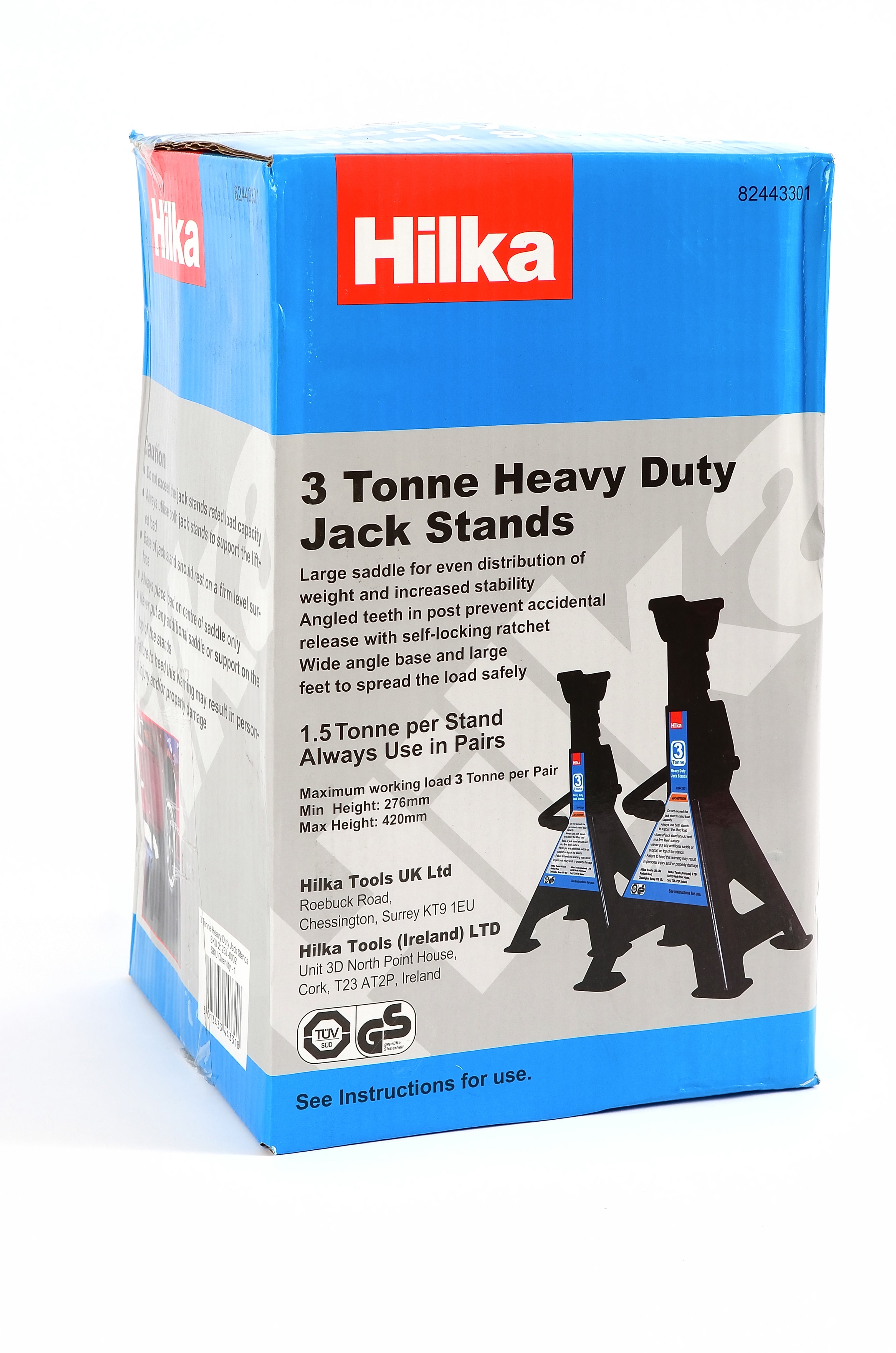 Hilka 3 Tonne Heavy Duty Jack Stands 82443301