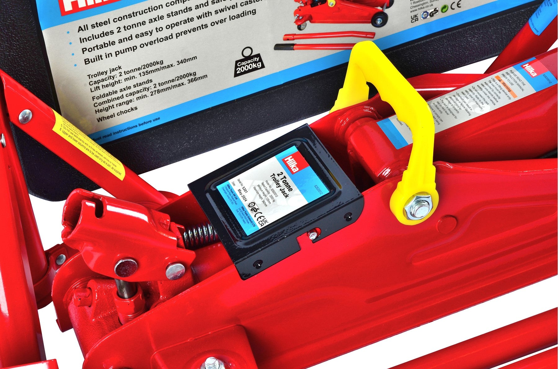 Hilka 2 Tonne Trolley Jack Kit in Case 82930240