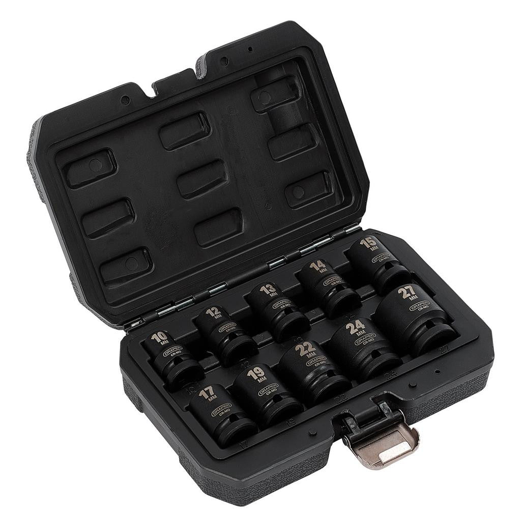 Draper HI-TORQ® Metric Impact Socket Set, 1/2" Sq. Dr. (10 Piece)  83092