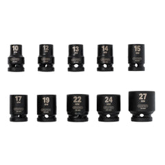 Draper HI-TORQ® Metric Impact Socket Set, 1/2" Sq. Dr. (10 Piece)  83092